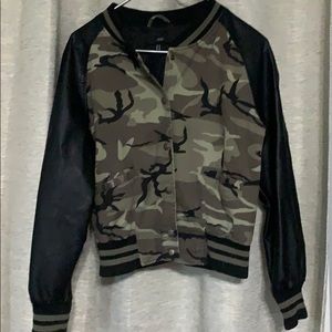 Camo varsity style jacket